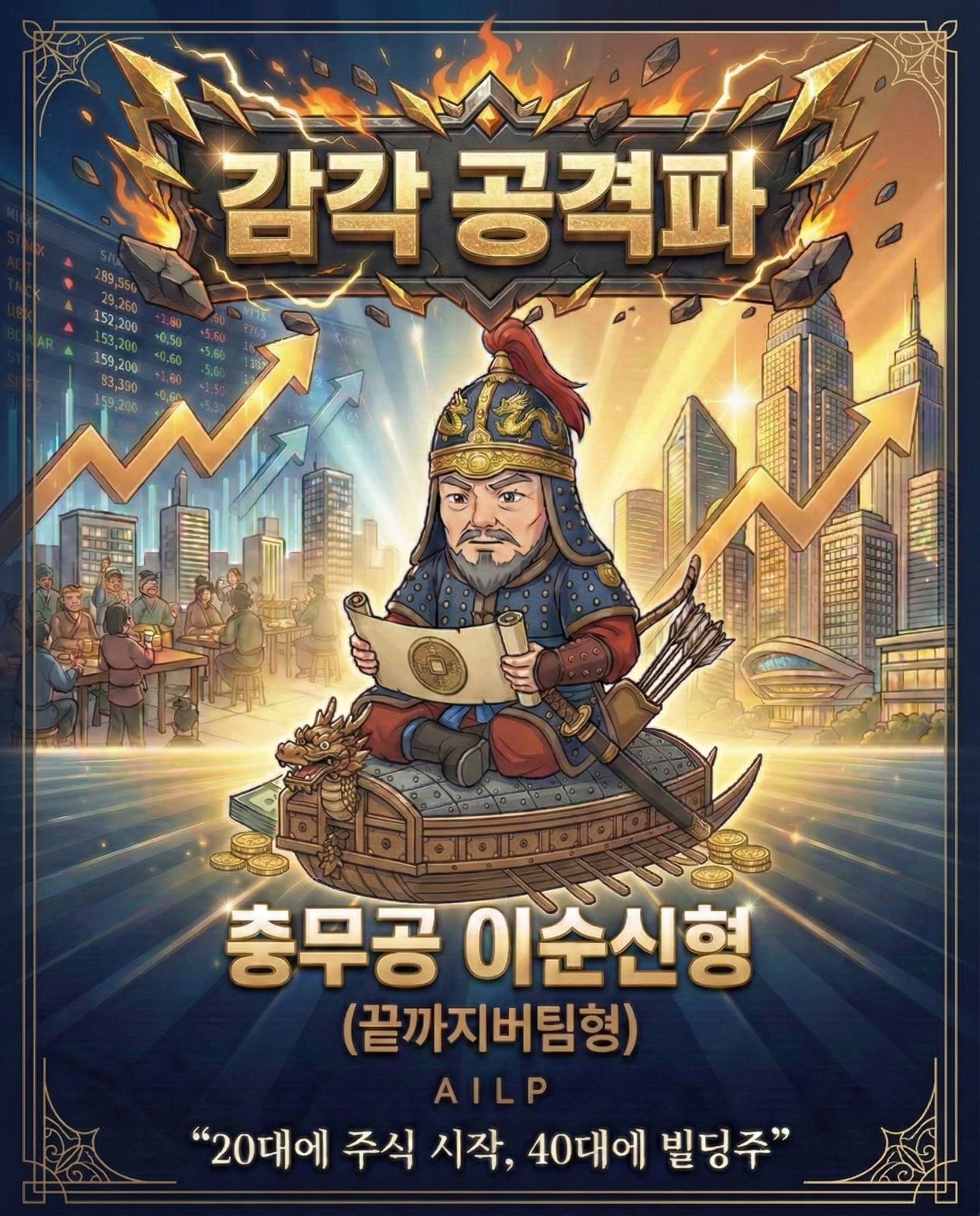 감각 공격파 - 충무공 이순신형 (끝까지버팅형) AILP - 20대에 주식 시작, 40대에 빌딩주