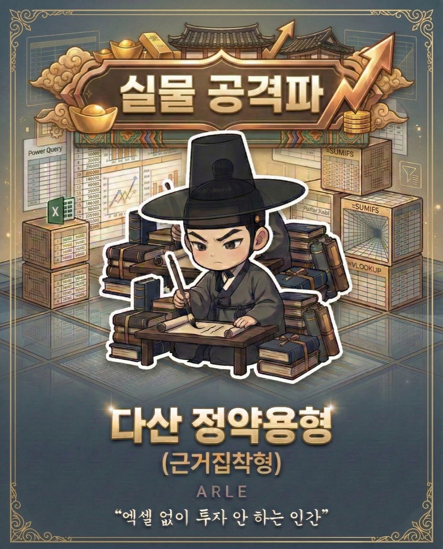 실물 공격파 - 다산 정약용형 (근거집착형) ARLE - 엑셀 없이 투자 안 하는 인간